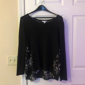 Charming Charlie’s Black Knit Sweater Blouse